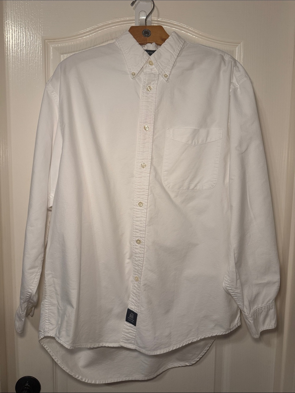 GAP Men's The Big One White Cotton Oxford Shirt Size Medium EUC